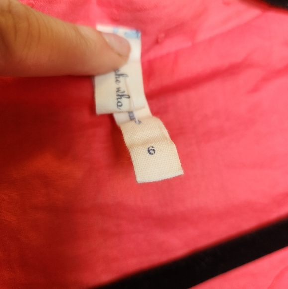 Anthropologie Maeve Pink Swiss dot Cotton Short sleeve A-line dress, Size 6 - Picture 3 of 8